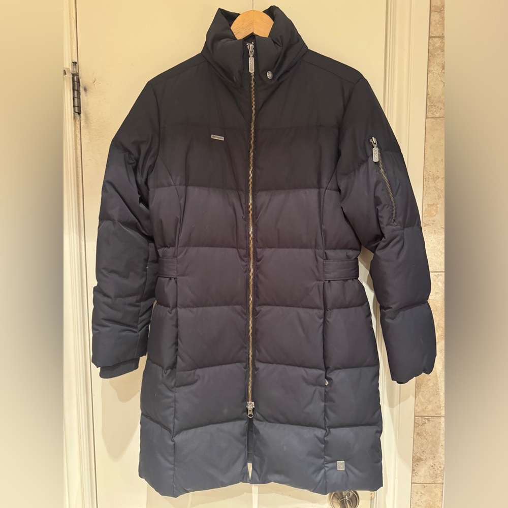 Columbia Black Midlength Down Jacket